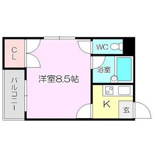 パインハイツ新大阪【1階】の間取り