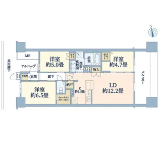 プラウドシティ日吉レジデンスIII【9階】の間取り