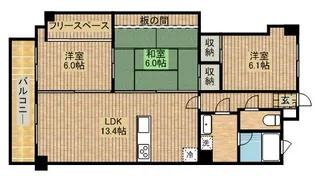 ラビータ新城【3階】の間取り