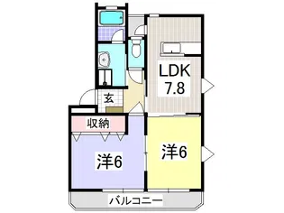 カクサン可美タウンA【1階】の間取り