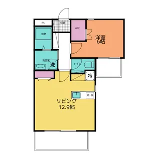 メルベーユ新切【1階】の間取り