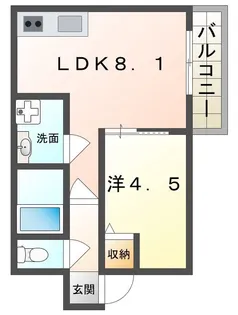 ALEGRIA四条畷【3階】の間取り