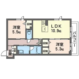 エトワール・ド・クール【2階】の間取り
