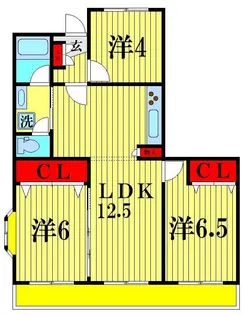 南流山グリーンハイツ【4階】の間取り
