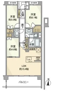 ザ・テラス下目黒【2階】の間取り
