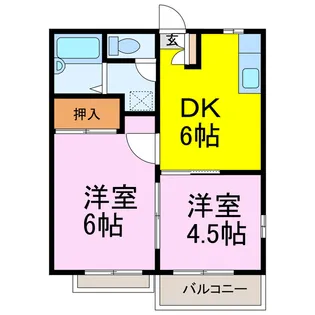 コンシェルジュ南【2階】の間取り