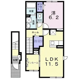 コンフォーティア船岡【2階】の間取り