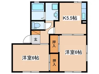齋藤ハイツA【1階】の間取り