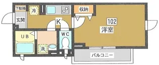 ハイツさくら【1階】の間取り