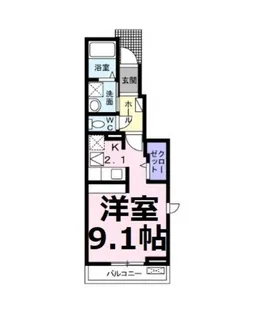 グリーン フィールドB【1階】の間取り