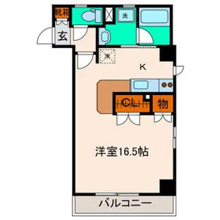 エイブルシティ黒松【2階】の間取り