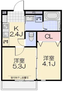 ファームハイツF棟【1階】の間取り