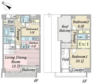 グランドメゾン石神井公園の間取り