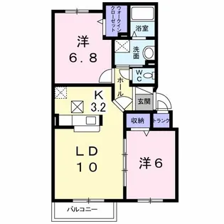 シャイニスター【2階】の間取り