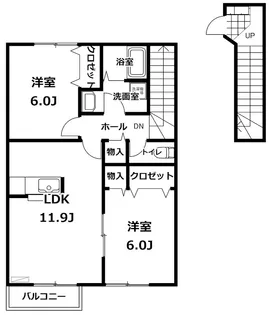 ソレアード【2階】の間取り