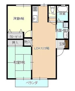 風みどり館ひきのA棟【2階】の間取り