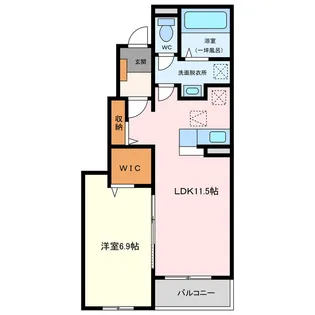 フラン瑞穂【1階】の間取り