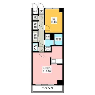 エスティメゾン鶴舞【4階】の間取り