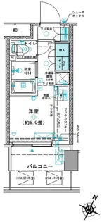 コムレジ赤羽 学生棟【4階】の間取り