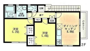 ベイフラワー【2階】の間取り