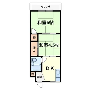 高槻ローズハイツA棟【4階】の間取り