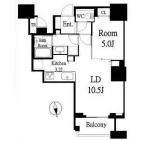 DEUX TOURS CANAL&SPA WEST【28階】の間取り