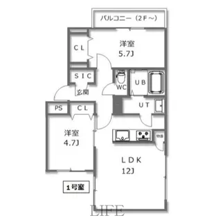 Buon Fortuna(ブオンフォルトゥーナ)【3階】の間取り