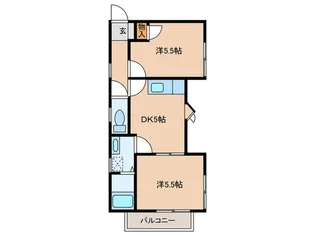 松本ハイツ【2階】の間取り