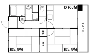 大栄・十二所前レジデンス【9階】の間取り