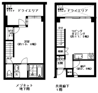 ヒルハイツ代官山【1階】の間取り