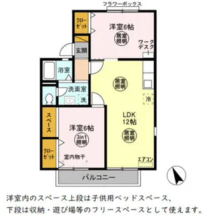 エクレール五井西 AB【2階】の間取り