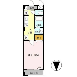 エルロード住吉7号館【1階】の間取り