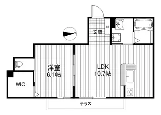 パインズ浜田山【1階】の間取り