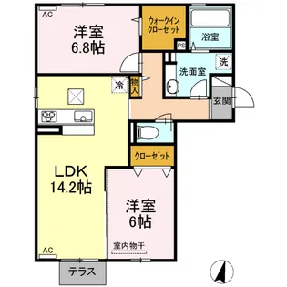 G maison B 棟【1階】の間取り