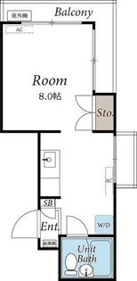 パレ・クレール白山【2階】の間取り