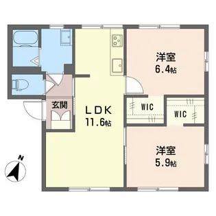 フレグランスランドA【1階】の間取り