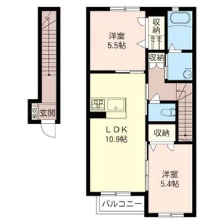 ヴィラ・シャルマン【2階】の間取り