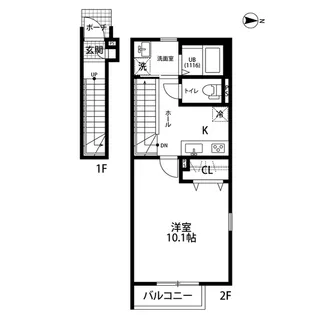 クレール 上池田【2階】の間取り