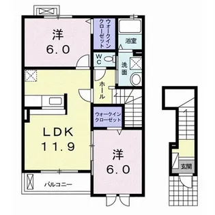 セウアジュール【2階】の間取り