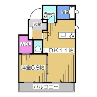 La・Vita Nakamozu【3階】の間取り