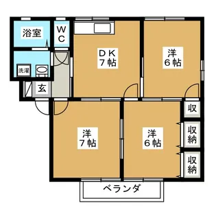 ホープ泉 B棟【1階】の間取り