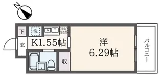 パレス登戸【1階】の間取り