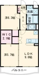 サニーサイドアップ弐番館【1階】の間取り