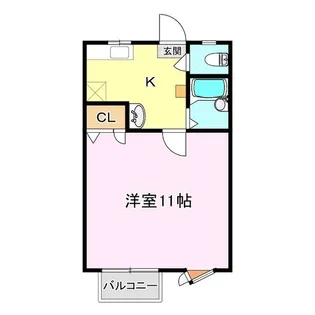 ラ・ヴィオン亀田B棟【2階】の間取り