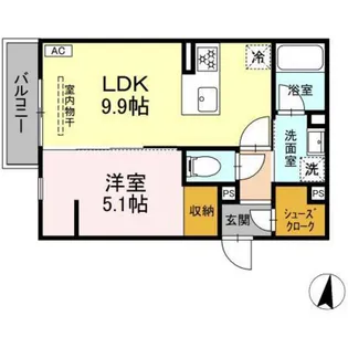 D’Bless川崎 East【2階】の間取り