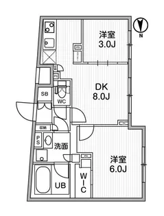 ALTERNA祐天寺(オルタナユウテンジ)【4階】の間取り