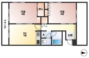 メゾン南桜塚【5階】の間取り
