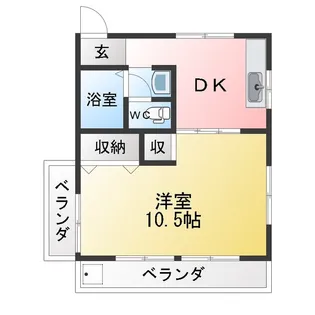 コーポ密柑山【3階】の間取り