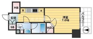 パークリュクス大阪天満【13階】の間取り