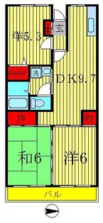 グランドール北小金【4階】の間取り